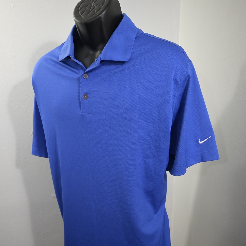 Nike Golf Polo Mens XL Blue Short Sleeve Dri-Fit Tour Performance Wicking